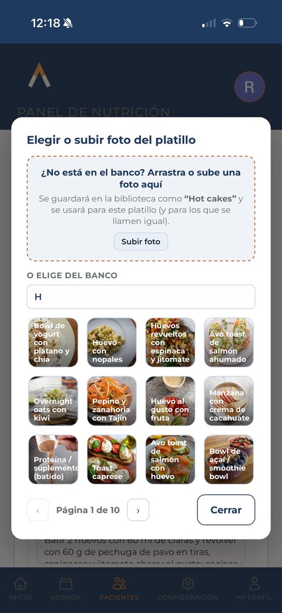 Banco de fotos de platillos en el celular